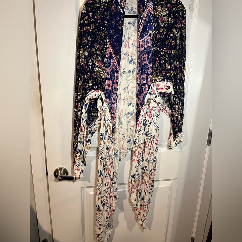 Darn Good Yarn Boho Kimono Styled Cardigan Bat Wing Sleeves Size Small/Medium